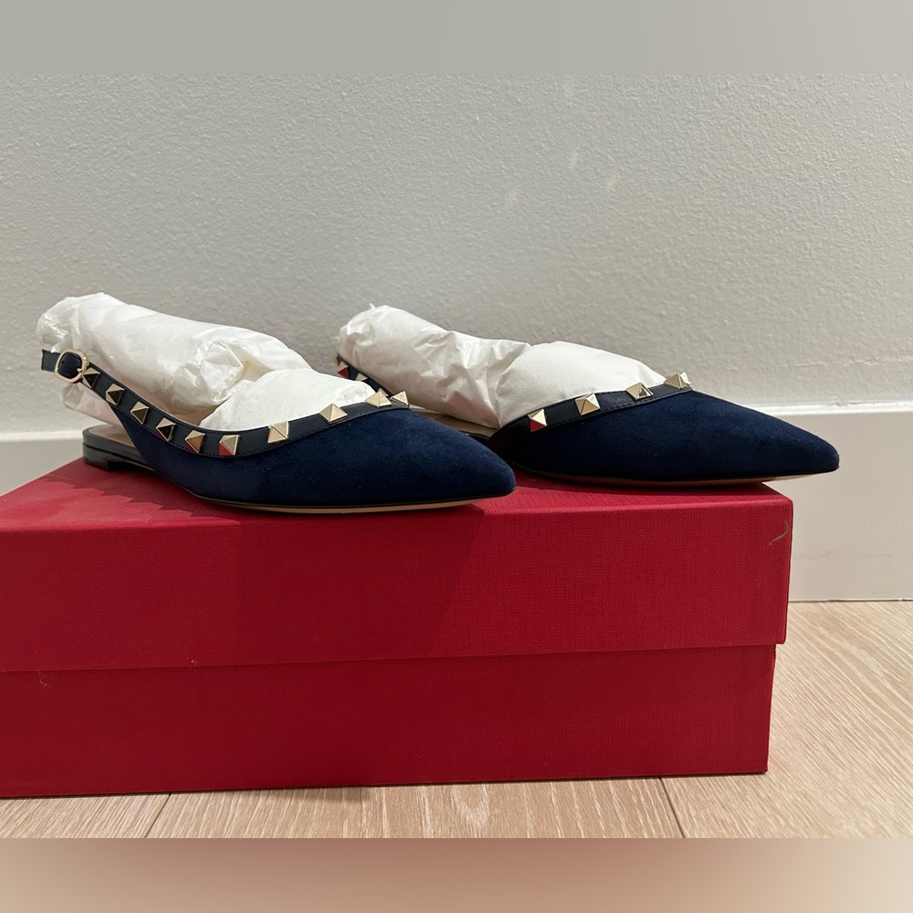Valentino Rockstud Slingback Ballerinas - Picture 2 of 4